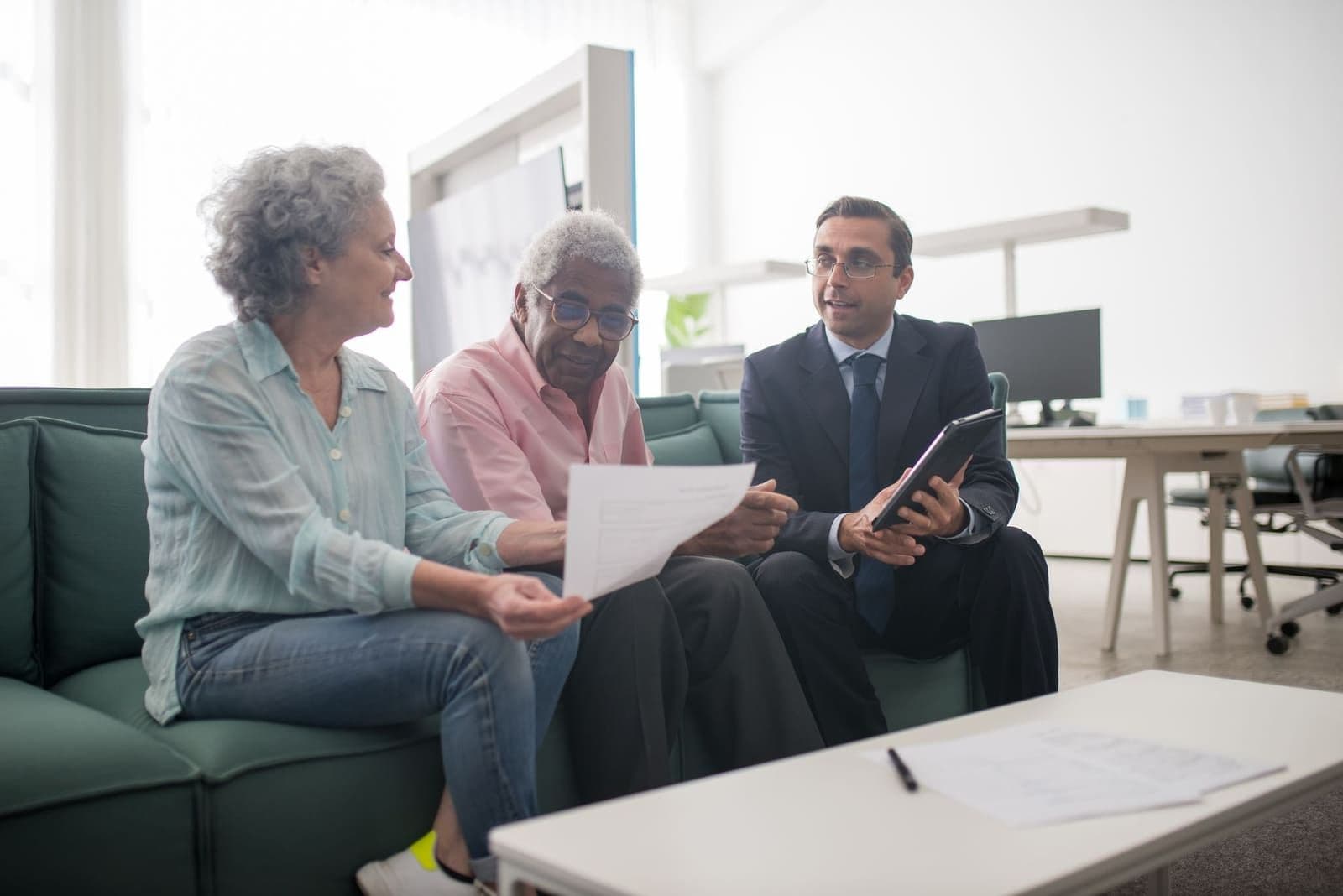 A licensed agent walking a couple through ReliaStar life insurance coverage