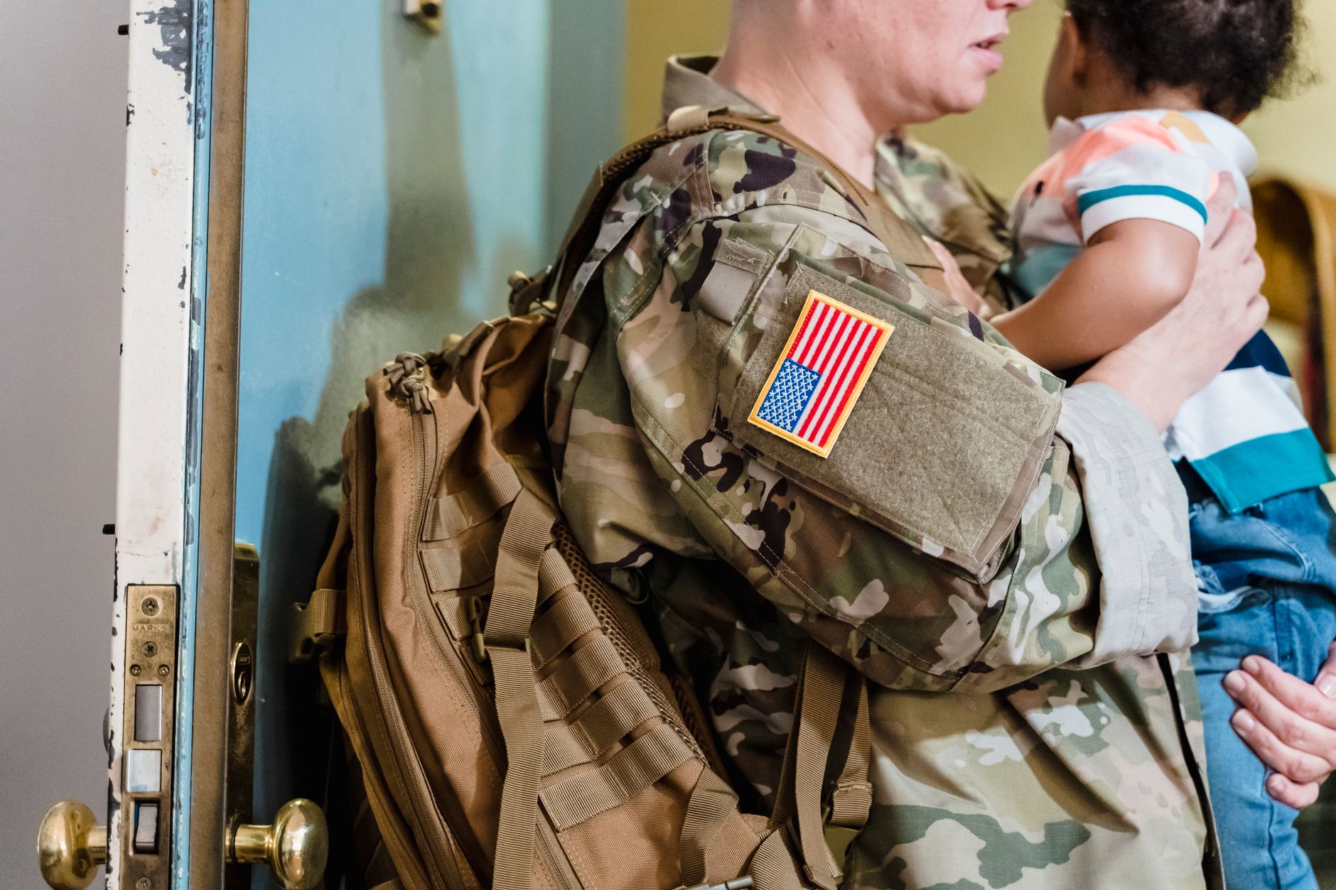 A veteran reviewing life insurance options at a desk